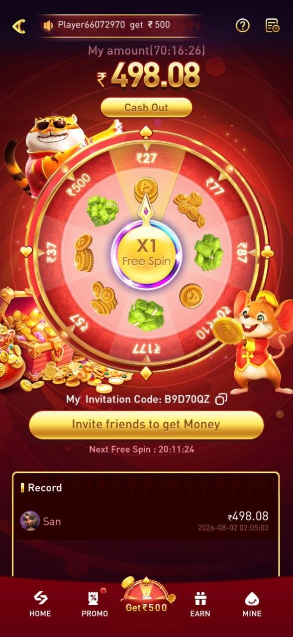 Lucky spin wheel with free spin and invitation code